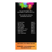 Farbschlauch Makeup Künstlerwerbung Werbekarte (Hinten)