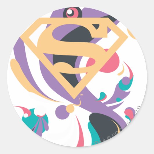 Farbschlauch Orange Runder Aufkleber (Vorderseite)