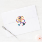 Farbschlauch Orange Runder Aufkleber (Umschlag)