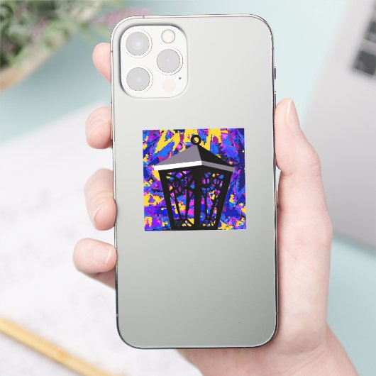 Farbschlauch Owl Lantern Sticker (Telefon)