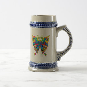 Farbschmetterling Bierglas