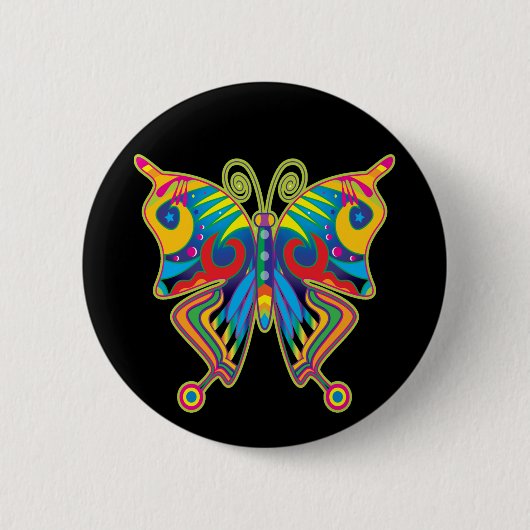 Farbschmetterling Button (Vorderseite)