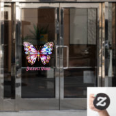 Farbschmetterling Fensteraufkleber (Büro Tür)