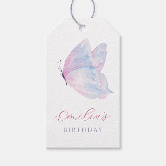 Farbschmetterling Geschenkanhänger (Vorderseite)