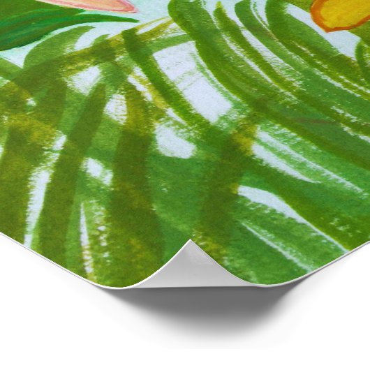 Farbschmetterling im Garten Poster (Ecke)