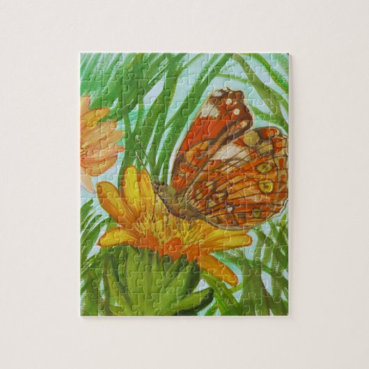 Farbschmetterling im Garten Puzzle (Vertikal)