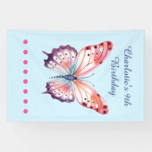 Farbschmetterling in rosa Lila und blau Banner (Horizontal)