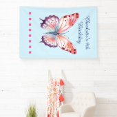 Farbschmetterling in rosa Lila und blau Banner (InSitu)