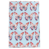 Farbschmetterling in rosa Lila und blau Mittlere Geschenktüte (Vorderseite)