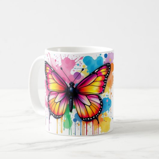 Farbschmetterling Kaffeetasse (Vorderseite Links)