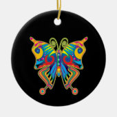 Farbschmetterling Keramik Ornament (Vorne)