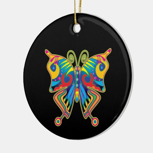 Farbschmetterling Keramik Ornament (Links)