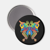 Farbschmetterling Magnet (Vorderseite/Rückseite)