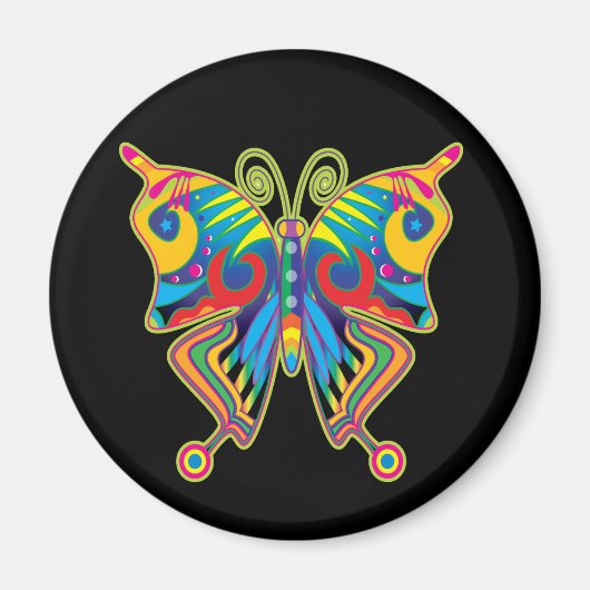 Farbschmetterling Magnet (Vorne)