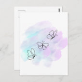 Farbschmetterling Postkarte (Vorne/Hinten)