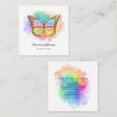 Farbschmetterling Quadratische Visitenkarte (Vorne/Hinten)