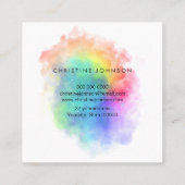 Farbschmetterling Quadratische Visitenkarte (Rückseite)