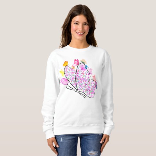 Farbschmetterling Sweatshirt (Vorne ganz)