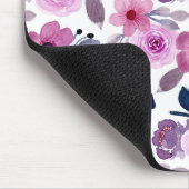 Farbschmetterling und rosa Blume Mousepad (Ecke)