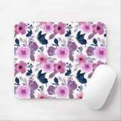 Farbschmetterling und rosa Blume Mousepad (Mit Mouse)