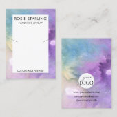 Farbschmuck-Logo-Nekklace-Display Visitenkarte (Vorne/Hinten)