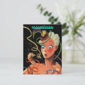 FARBSCHÖNE STREAMER ÜBERRASCHENDES PARTY GIRLINVIT EINLADUNG (Stehend Vorderseite)