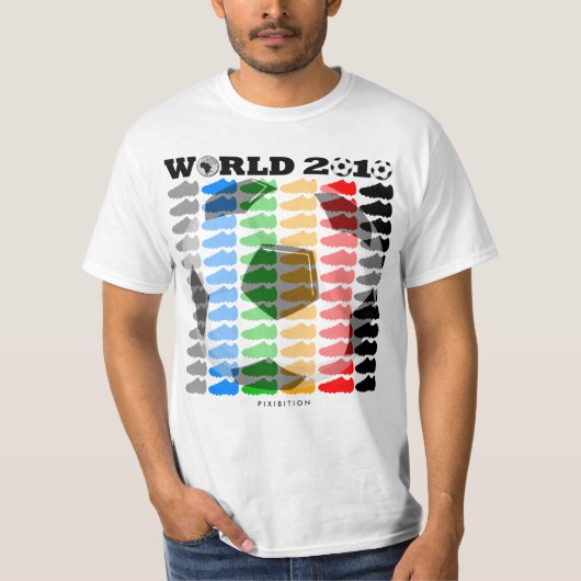 Farbschuh-T - Shirt 2 der Weltmeisterschaft-2010 (Vorderseite)