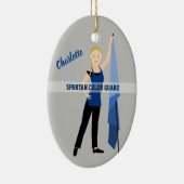 Farbschutz Blonde Braid Blau und Schwarz Keramik Ornament (Rechts)