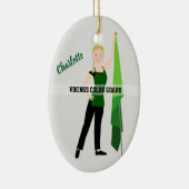 Farbschutz Blonde Braid Hair Green & Black Keramik Ornament (Rechts)