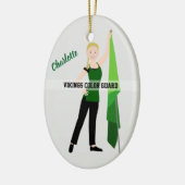 Farbschutz Blonde Braid Hair Green & Black Keramik Ornament (Links)