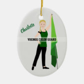 Farbschutz Blonde Braid Hair Green & Black Keramik Ornament (Vorne)