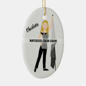 Farbschutz Blonde Haar Grau und Schwarz Keramik Ornament (Rechts)