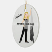 Farbschutz Blonde Haar Grau und Schwarz Keramik Ornament (Links)