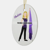 Farbschutz Blonde Haar Lila und Schwarz Keramik Ornament (Links)