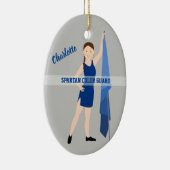 Farbschutz Braunbraun Brain Blue Keramik Ornament (Rechts)