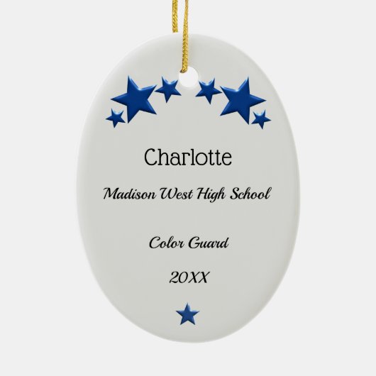 Farbschutz Braunbraun Brain Blue Keramik Ornament (Hinten)