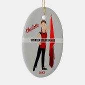 Farbschutz Brauner Haar Braunrot und Schwarz Keramik Ornament (Rechts)