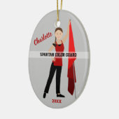 Farbschutz Brauner Haar Braunrot und Schwarz Keramik Ornament (Links)