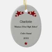 Farbschutz Brauner Haar Braunrot und Schwarz Keramik Ornament (Hinten)