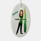 Farbschutz Brünett Hair Green & Black Keramik Ornament (Rechts)