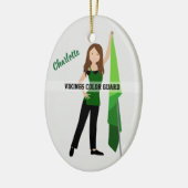 Farbschutz Brünett Hair Green & Black Keramik Ornament (Links)