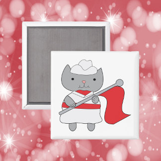 Farbschutz Cat Red White Magnet