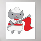 Farbschutz Cat Red White Poster (Vorne)