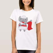 Farbschutz Cat Red White T-Shirt (Vorderseite)