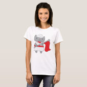 Farbschutz Cat Red White T-Shirt (Vorne ganz)