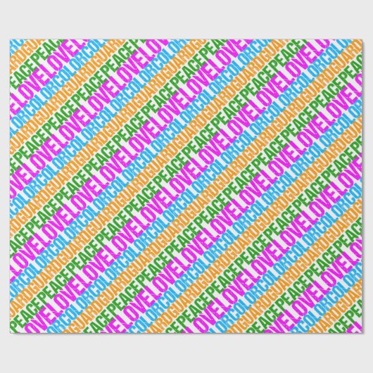 Farbschutz der Peace Liebe Geschenkpapier (Flach)