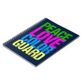 Farbschutz der Peace Liebe Notizblock (Linke Seite)