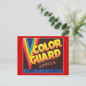 Farbschutz für Vintage Äpfel Postkarte (Stehend Vorderseite)