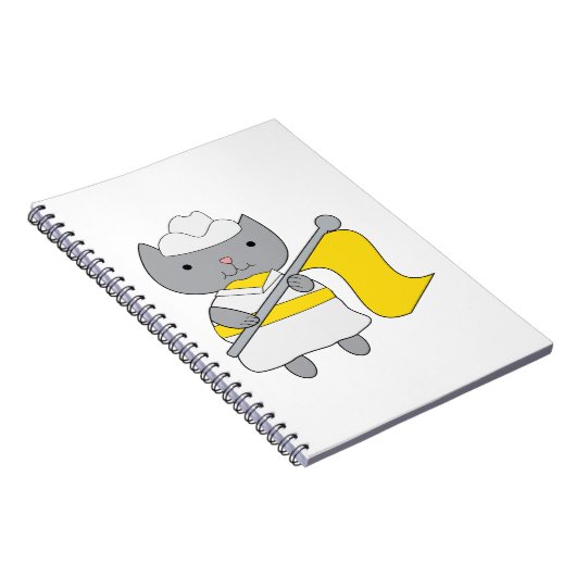 Farbschutz Graue Katze Gelb Weiß Notizblock (Rechte Seite)