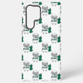 Farbschutz Grün und Weiß Samsung Galaxy Hülle (Rückseite)